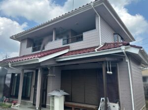 結城市　M様邸　外壁塗装/グレージュ